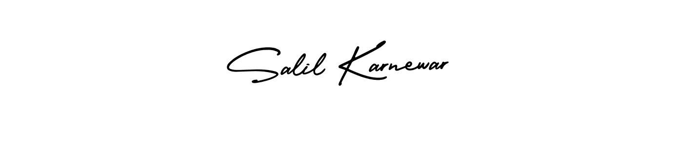 Design your own signature with our free online signature maker. With this signature software, you can create a handwritten (AmerikaSignatureDemo-Regular) signature for name Salil Karnewar. Salil Karnewar signature style 3 images and pictures png