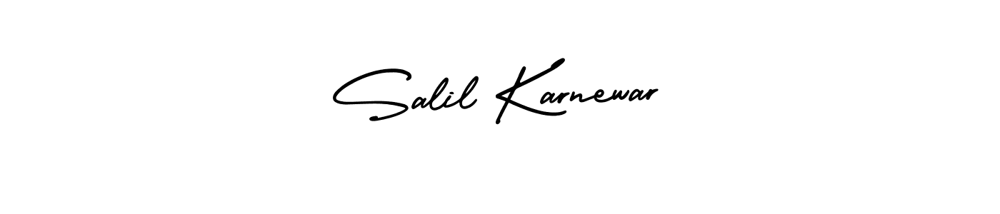 It looks lik you need a new signature style for name Salil Karnewar. Design unique handwritten (AmerikaSignatureDemo-Regular) signature with our free signature maker in just a few clicks. Salil Karnewar signature style 3 images and pictures png