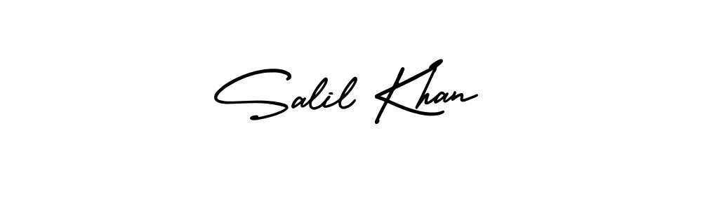 AmerikaSignatureDemo-Regular is a professional signature style that is perfect for those who want to add a touch of class to their signature. It is also a great choice for those who want to make their signature more unique. Get Salil Khan name to fancy signature for free. Salil Khan signature style 3 images and pictures png