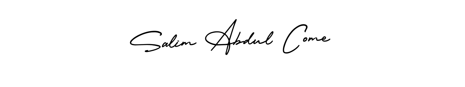 See photos of Salim Abdul Come official signature by Spectra . Check more albums & portfolios. Read reviews & check more about AmerikaSignatureDemo-Regular font. Salim Abdul Come signature style 3 images and pictures png