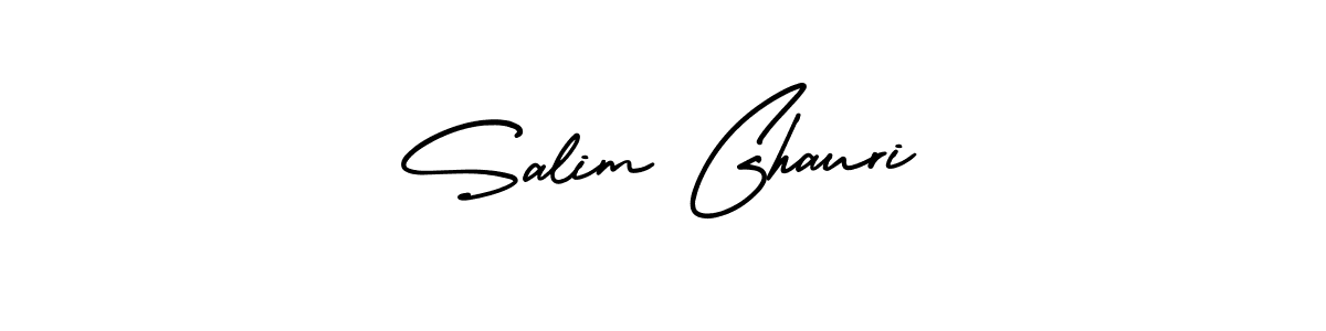 How to Draw Salim Ghauri signature style? AmerikaSignatureDemo-Regular is a latest design signature styles for name Salim Ghauri. Salim Ghauri signature style 3 images and pictures png