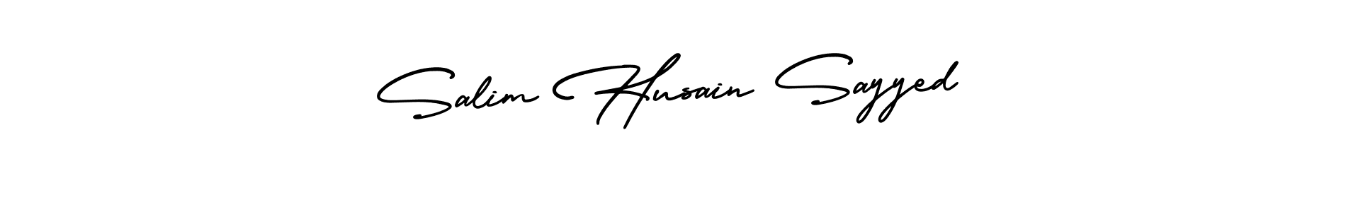 How to make Salim Husain Sayyed signature? AmerikaSignatureDemo-Regular is a professional autograph style. Create handwritten signature for Salim Husain Sayyed name. Salim Husain Sayyed signature style 3 images and pictures png