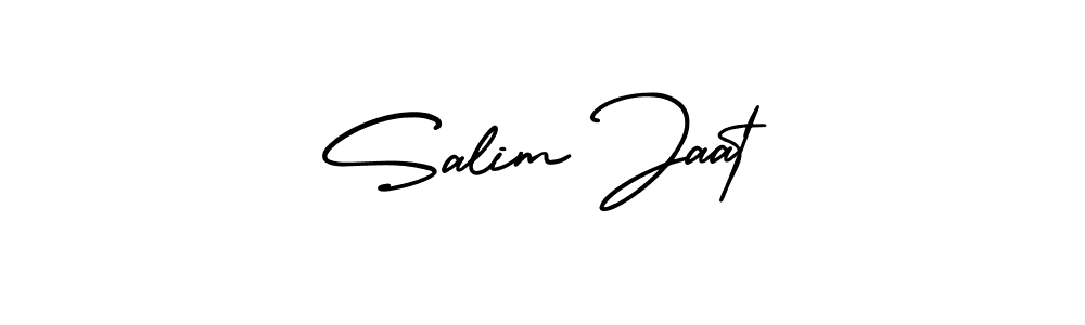 How to make Salim Jaat name signature. Use AmerikaSignatureDemo-Regular style for creating short signs online. This is the latest handwritten sign. Salim Jaat signature style 3 images and pictures png