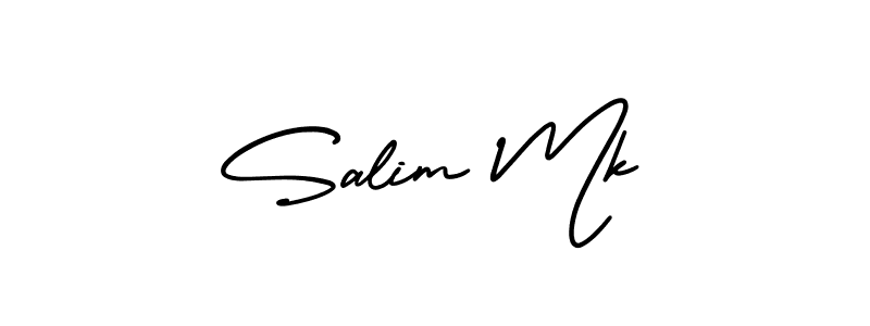 How to make Salim Mk signature? AmerikaSignatureDemo-Regular is a professional autograph style. Create handwritten signature for Salim Mk name. Salim Mk signature style 3 images and pictures png