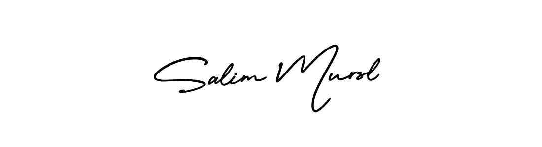 if you are searching for the best signature style for your name Salim Mursl. so please give up your signature search. here we have designed multiple signature styles  using AmerikaSignatureDemo-Regular. Salim Mursl signature style 3 images and pictures png