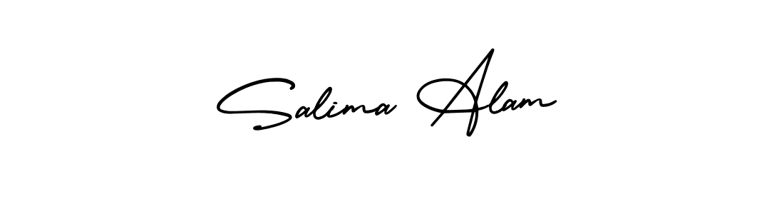 Design your own signature with our free online signature maker. With this signature software, you can create a handwritten (AmerikaSignatureDemo-Regular) signature for name Salima Alam. Salima Alam signature style 3 images and pictures png