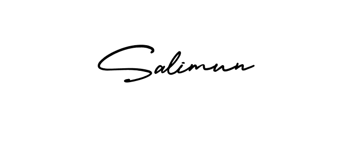 Make a beautiful signature design for name Salimun. With this signature (AmerikaSignatureDemo-Regular) style, you can create a handwritten signature for free. Salimun signature style 3 images and pictures png