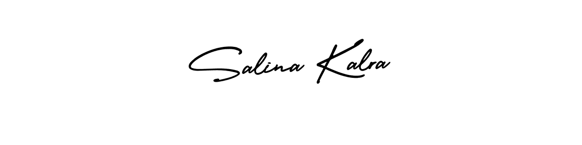 This is the best signature style for the Salina Kalra name. Also you like these signature font (AmerikaSignatureDemo-Regular). Mix name signature. Salina Kalra signature style 3 images and pictures png