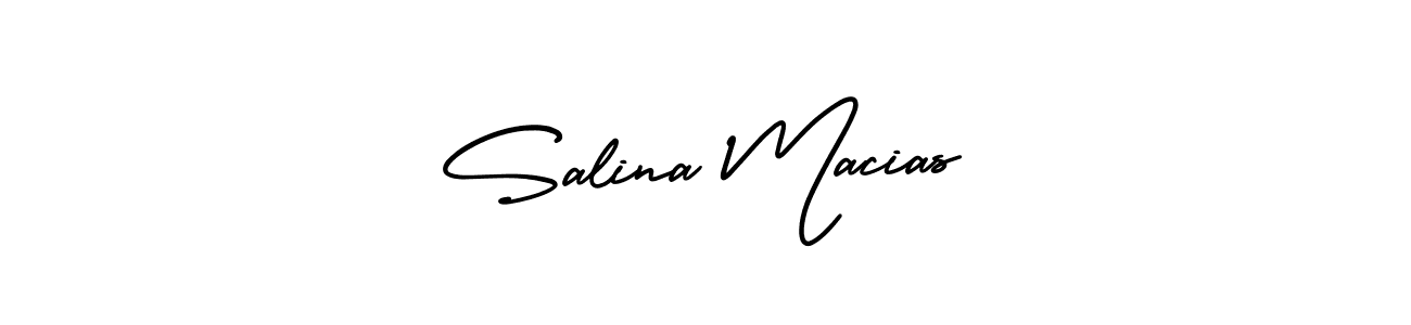 It looks lik you need a new signature style for name Salina Macias. Design unique handwritten (AmerikaSignatureDemo-Regular) signature with our free signature maker in just a few clicks. Salina Macias signature style 3 images and pictures png