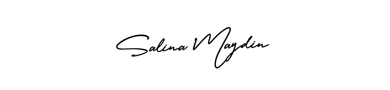 How to Draw Salina Maydin signature style? AmerikaSignatureDemo-Regular is a latest design signature styles for name Salina Maydin. Salina Maydin signature style 3 images and pictures png