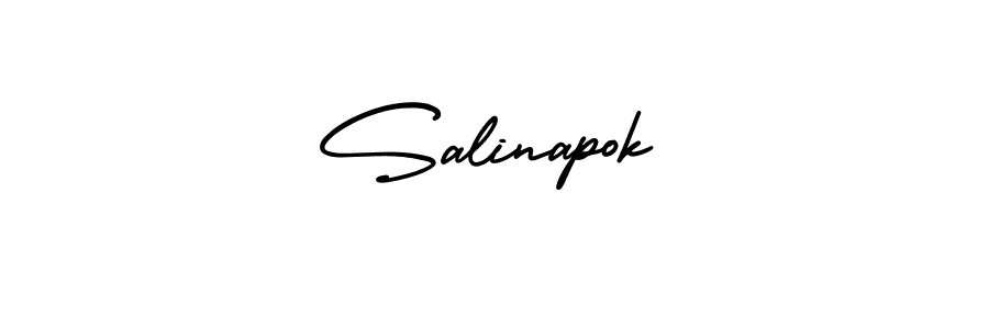 How to make Salinapok signature? AmerikaSignatureDemo-Regular is a professional autograph style. Create handwritten signature for Salinapok name. Salinapok signature style 3 images and pictures png