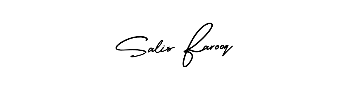 How to make Salis Farooq name signature. Use AmerikaSignatureDemo-Regular style for creating short signs online. This is the latest handwritten sign. Salis Farooq signature style 3 images and pictures png