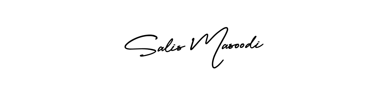 AmerikaSignatureDemo-Regular is a professional signature style that is perfect for those who want to add a touch of class to their signature. It is also a great choice for those who want to make their signature more unique. Get Salis Masoodi name to fancy signature for free. Salis Masoodi signature style 3 images and pictures png