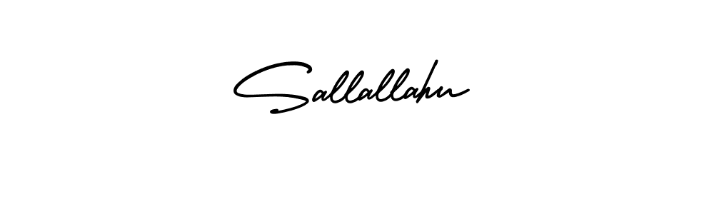 You should practise on your own different ways (AmerikaSignatureDemo-Regular) to write your name (Sallallahu) in signature. don't let someone else do it for you. Sallallahu signature style 3 images and pictures png