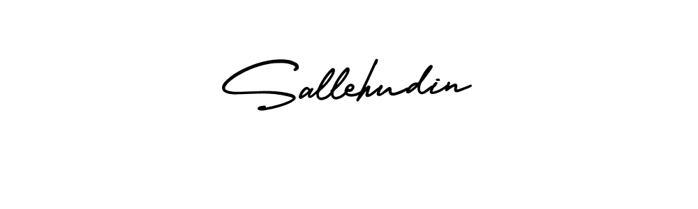 You should practise on your own different ways (AmerikaSignatureDemo-Regular) to write your name (Sallehudin) in signature. don't let someone else do it for you. Sallehudin signature style 3 images and pictures png
