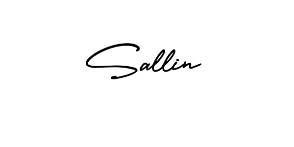 How to Draw Sallin signature style? AmerikaSignatureDemo-Regular is a latest design signature styles for name Sallin. Sallin signature style 3 images and pictures png