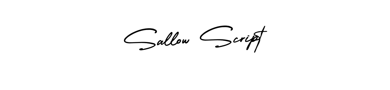 The best way (AmerikaSignatureDemo-Regular) to make a short signature is to pick only two or three words in your name. The name Sallow Script include a total of six letters. For converting this name. Sallow Script signature style 3 images and pictures png