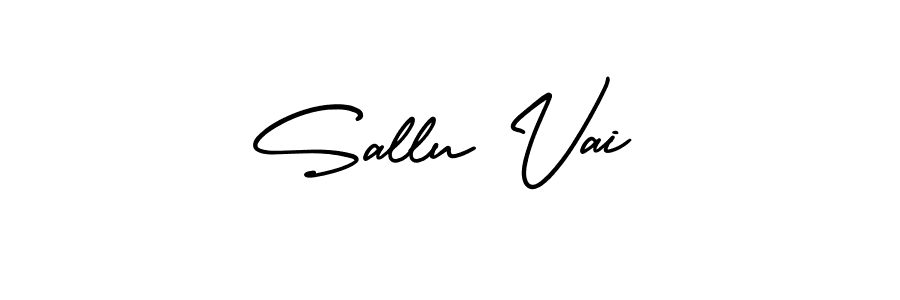 Design your own signature with our free online signature maker. With this signature software, you can create a handwritten (AmerikaSignatureDemo-Regular) signature for name Sallu Vai. Sallu Vai signature style 3 images and pictures png