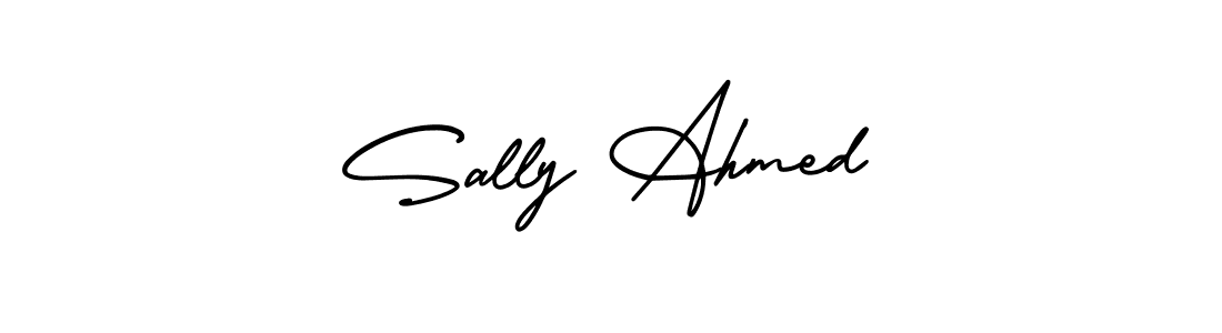 How to make Sally Ahmed name signature. Use AmerikaSignatureDemo-Regular style for creating short signs online. This is the latest handwritten sign. Sally Ahmed signature style 3 images and pictures png
