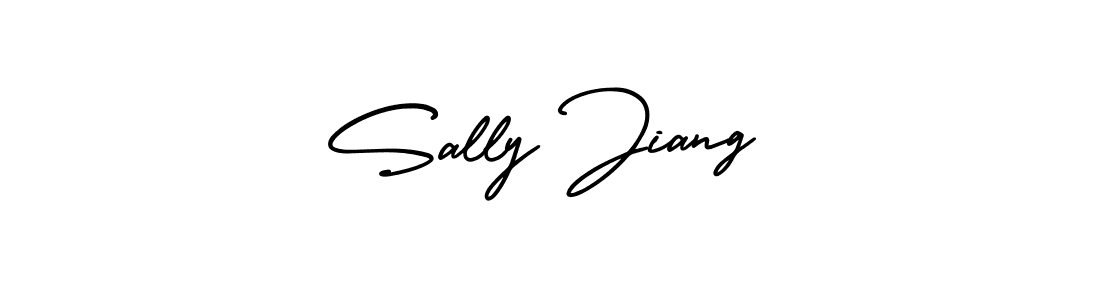 You should practise on your own different ways (AmerikaSignatureDemo-Regular) to write your name (Sally Jiang) in signature. don't let someone else do it for you. Sally Jiang signature style 3 images and pictures png