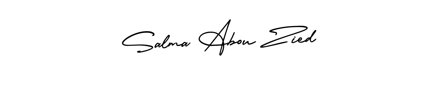 How to make Salma Abou Zied name signature. Use AmerikaSignatureDemo-Regular style for creating short signs online. This is the latest handwritten sign. Salma Abou Zied signature style 3 images and pictures png