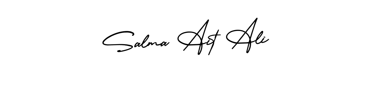 See photos of Salma Ait Ali official signature by Spectra . Check more albums & portfolios. Read reviews & check more about AmerikaSignatureDemo-Regular font. Salma Ait Ali signature style 3 images and pictures png