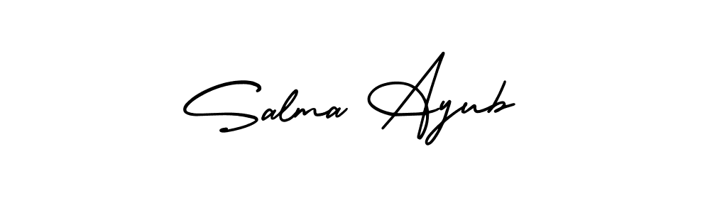 Salma Ayub stylish signature style. Best Handwritten Sign (AmerikaSignatureDemo-Regular) for my name. Handwritten Signature Collection Ideas for my name Salma Ayub. Salma Ayub signature style 3 images and pictures png