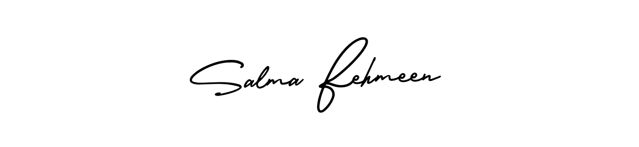 Also You can easily find your signature by using the search form. We will create Salma Fehmeen name handwritten signature images for you free of cost using AmerikaSignatureDemo-Regular sign style. Salma Fehmeen signature style 3 images and pictures png