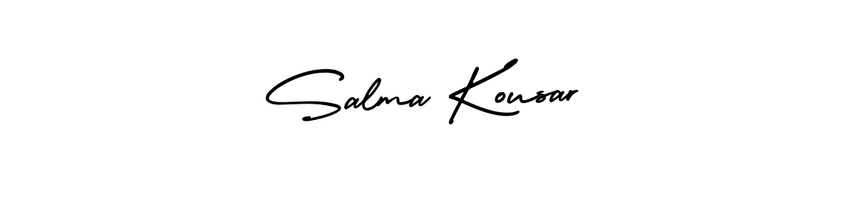 How to make Salma Kousar signature? AmerikaSignatureDemo-Regular is a professional autograph style. Create handwritten signature for Salma Kousar name. Salma Kousar signature style 3 images and pictures png