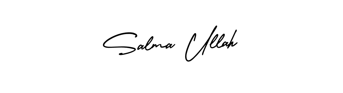 if you are searching for the best signature style for your name Salma Ullah. so please give up your signature search. here we have designed multiple signature styles  using AmerikaSignatureDemo-Regular. Salma Ullah signature style 3 images and pictures png