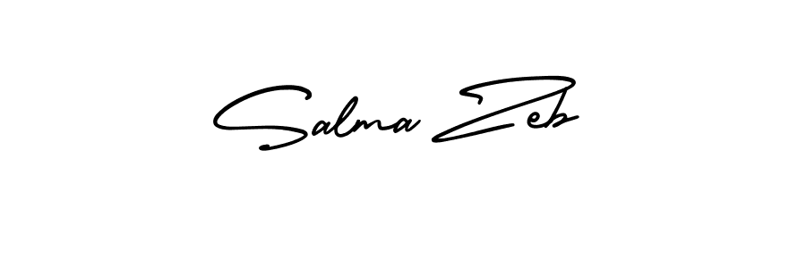 How to make Salma Zeb signature? AmerikaSignatureDemo-Regular is a professional autograph style. Create handwritten signature for Salma Zeb name. Salma Zeb signature style 3 images and pictures png
