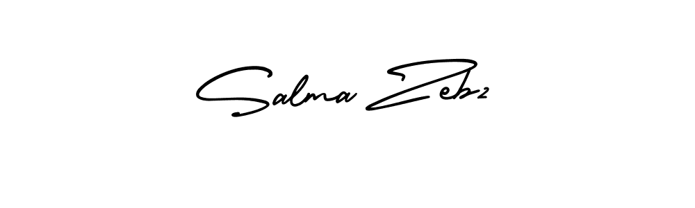The best way (AmerikaSignatureDemo-Regular) to make a short signature is to pick only two or three words in your name. The name Salma Zeb2 include a total of six letters. For converting this name. Salma Zeb2 signature style 3 images and pictures png