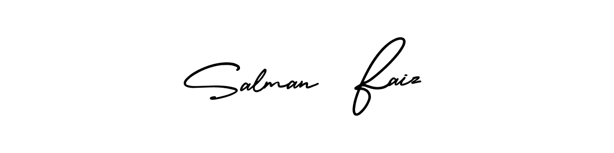 Also we have Salman  Faiz name is the best signature style. Create professional handwritten signature collection using AmerikaSignatureDemo-Regular autograph style. Salman  Faiz signature style 3 images and pictures png