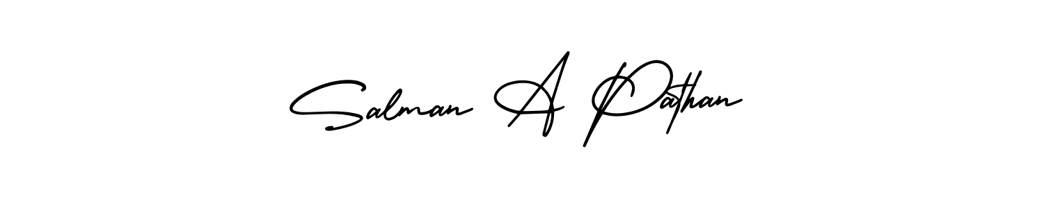 How to make Salman A Pathan signature? AmerikaSignatureDemo-Regular is a professional autograph style. Create handwritten signature for Salman A Pathan name. Salman A Pathan signature style 3 images and pictures png