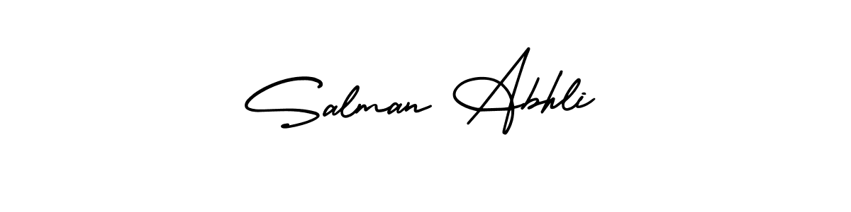 Use a signature maker to create a handwritten signature online. With this signature software, you can design (AmerikaSignatureDemo-Regular) your own signature for name Salman Abhli. Salman Abhli signature style 3 images and pictures png