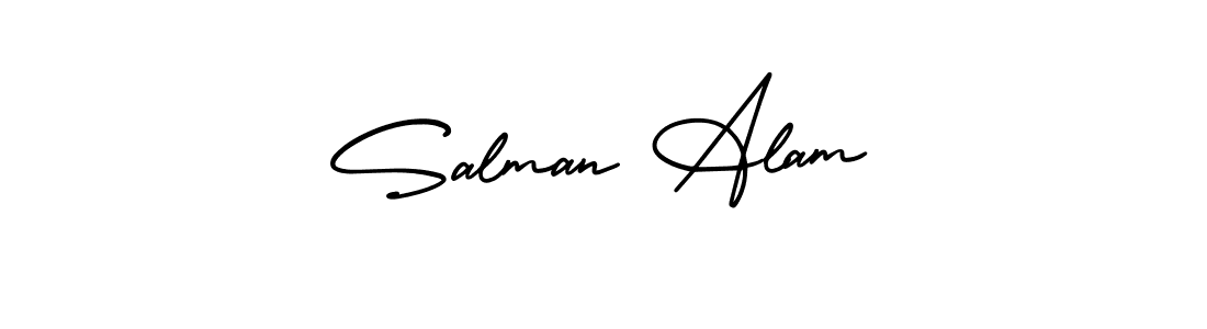 How to make Salman Alam signature? AmerikaSignatureDemo-Regular is a professional autograph style. Create handwritten signature for Salman Alam name. Salman Alam signature style 3 images and pictures png