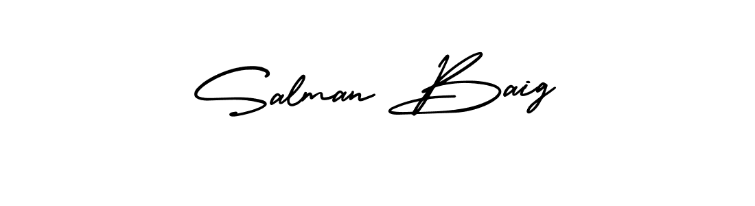 Design your own signature with our free online signature maker. With this signature software, you can create a handwritten (AmerikaSignatureDemo-Regular) signature for name Salman Baig. Salman Baig signature style 3 images and pictures png