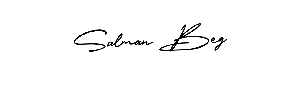 Design your own signature with our free online signature maker. With this signature software, you can create a handwritten (AmerikaSignatureDemo-Regular) signature for name Salman Beg. Salman Beg signature style 3 images and pictures png