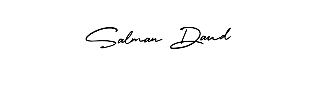 This is the best signature style for the Salman Daud name. Also you like these signature font (AmerikaSignatureDemo-Regular). Mix name signature. Salman Daud signature style 3 images and pictures png