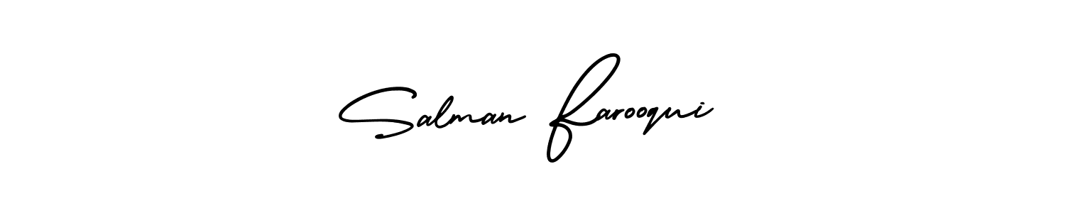 How to make Salman Farooqui signature? AmerikaSignatureDemo-Regular is a professional autograph style. Create handwritten signature for Salman Farooqui name. Salman Farooqui signature style 3 images and pictures png