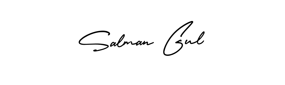 Salman Gul stylish signature style. Best Handwritten Sign (AmerikaSignatureDemo-Regular) for my name. Handwritten Signature Collection Ideas for my name Salman Gul. Salman Gul signature style 3 images and pictures png