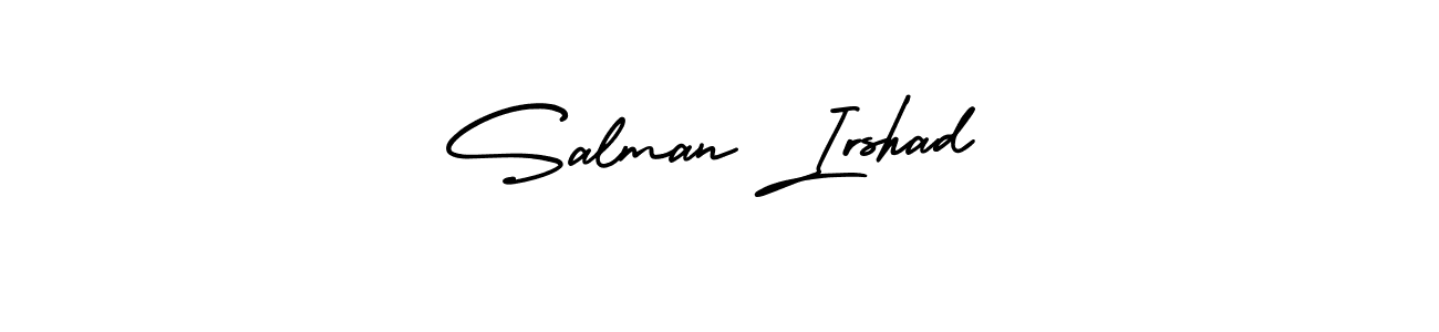 See photos of Salman Irshad official signature by Spectra . Check more albums & portfolios. Read reviews & check more about AmerikaSignatureDemo-Regular font. Salman Irshad signature style 3 images and pictures png