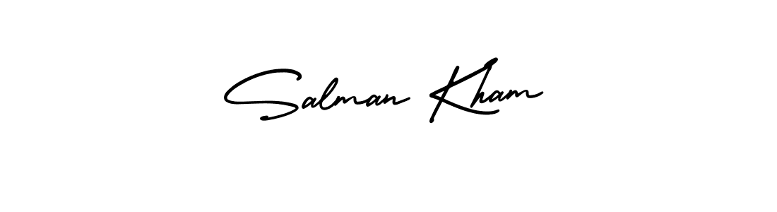 Also You can easily find your signature by using the search form. We will create Salman Kham name handwritten signature images for you free of cost using AmerikaSignatureDemo-Regular sign style. Salman Kham signature style 3 images and pictures png