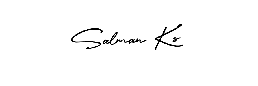 Salman Ks stylish signature style. Best Handwritten Sign (AmerikaSignatureDemo-Regular) for my name. Handwritten Signature Collection Ideas for my name Salman Ks. Salman Ks signature style 3 images and pictures png