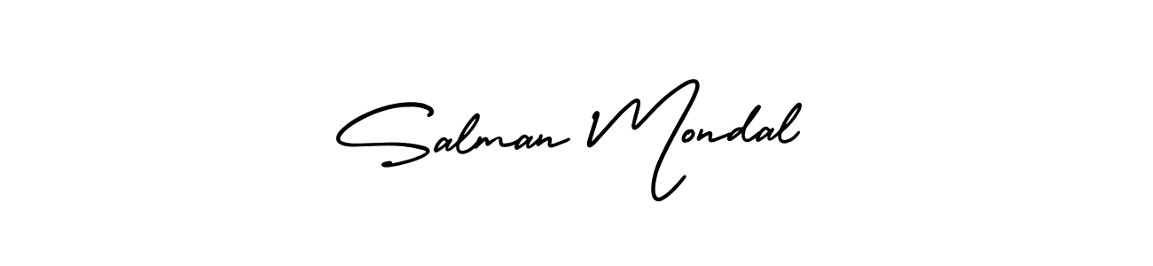 Salman Mondal stylish signature style. Best Handwritten Sign (AmerikaSignatureDemo-Regular) for my name. Handwritten Signature Collection Ideas for my name Salman Mondal. Salman Mondal signature style 3 images and pictures png