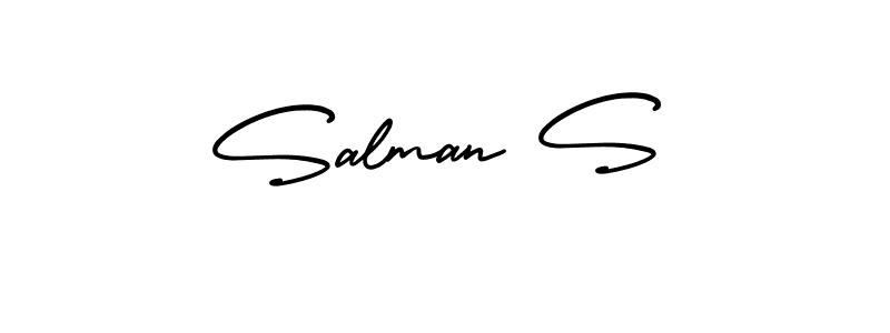 Create a beautiful signature design for name Salman S. With this signature (AmerikaSignatureDemo-Regular) fonts, you can make a handwritten signature for free. Salman S signature style 3 images and pictures png