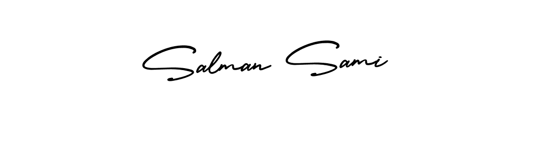 Also You can easily find your signature by using the search form. We will create Salman Sami name handwritten signature images for you free of cost using AmerikaSignatureDemo-Regular sign style. Salman Sami signature style 3 images and pictures png