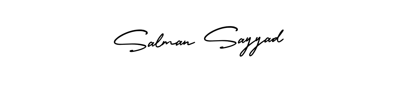 It looks lik you need a new signature style for name Salman Sayyad. Design unique handwritten (AmerikaSignatureDemo-Regular) signature with our free signature maker in just a few clicks. Salman Sayyad signature style 3 images and pictures png
