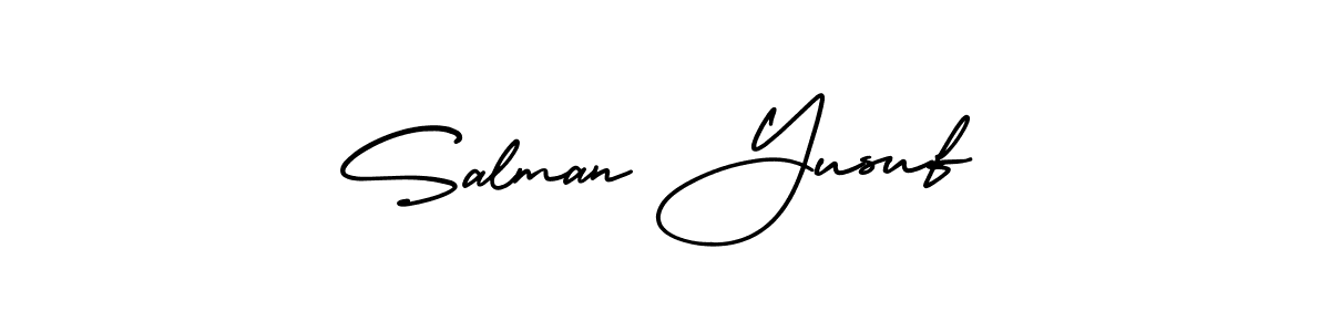 Similarly AmerikaSignatureDemo-Regular is the best handwritten signature design. Signature creator online .You can use it as an online autograph creator for name Salman Yusuf. Salman Yusuf signature style 3 images and pictures png