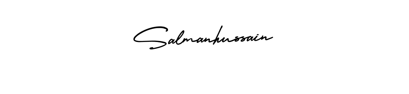 Salmanhussain stylish signature style. Best Handwritten Sign (AmerikaSignatureDemo-Regular) for my name. Handwritten Signature Collection Ideas for my name Salmanhussain. Salmanhussain signature style 3 images and pictures png